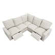 Bruce Power Reclining Sectional Sofa | 5-Seat L-Shaped Couch with USB Ports