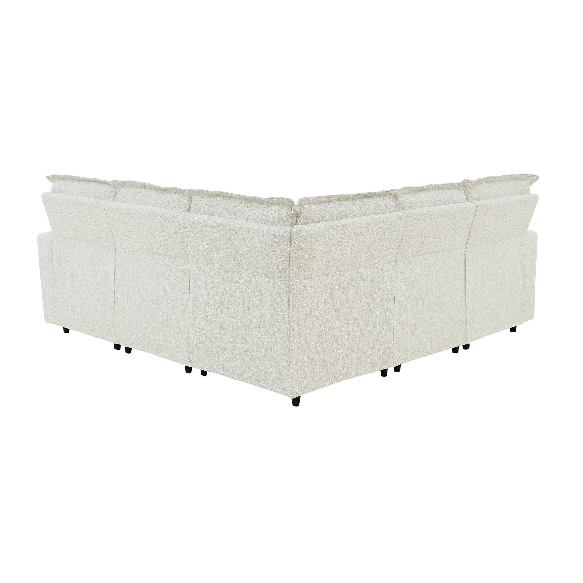 Bruce Power Reclining Sectional Sofa | 5-Seat L-Shaped Couch with USB Ports