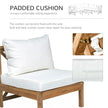 Dunn Outdoor Garden Corner Couch Set | Acacia Wood & Weather-Resistant Cushions | Yellow & Cream White