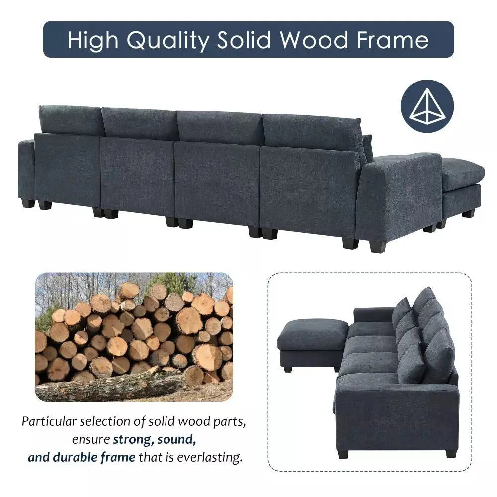 Oversized Modular L-Shaped Sectional Sofa | 129