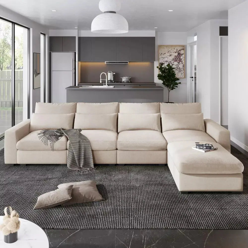 Oversized Modular L-Shaped Sectional Sofa | 129