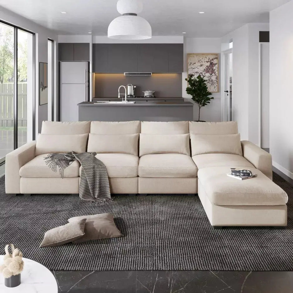 Oversized Modular L-Shaped Sectional Sofa | 129