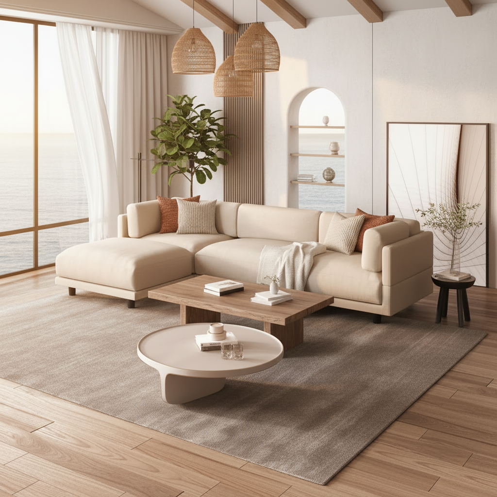Oversized Modular L Shaped Sectional Couch