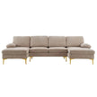 Chenille U Shaped Sectional Couch