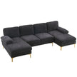 Chenille U Shaped Sectional Couch